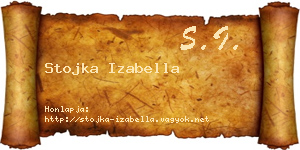 Stojka Izabella névjegykártya