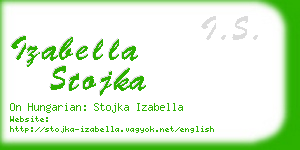 izabella stojka business card